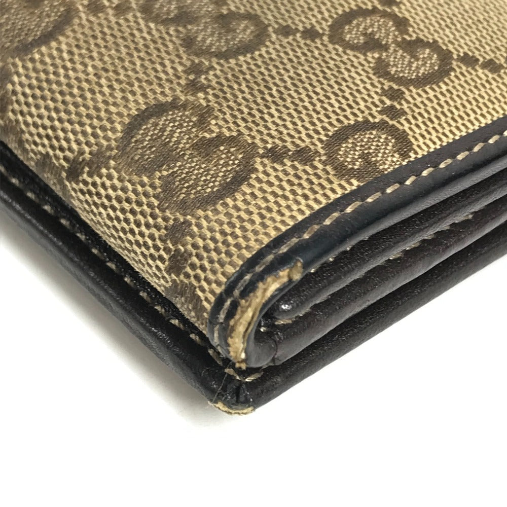 GUCCI 245723 LOVELY Guccissima logo GG heart Double Snap Long Wallet Long Wallet GGCanvas/Leather Beige/Dark brown Used