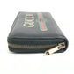 GUCCI 496317 Logo GG Zip Around Long Wallet Long Wallet Leather Black Used