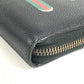 GUCCI 496317 Logo GG Zip Around Long Wallet Long Wallet Leather Black Used
