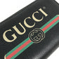 GUCCI 496317 Logo GG Zip Around Long Wallet Long Wallet Leather Black Used