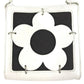 CELINE Flower logo Shoulder bag, Crossbody, Leather, Canvas, Black Shoulder Bag Leather/Canvas White Used
