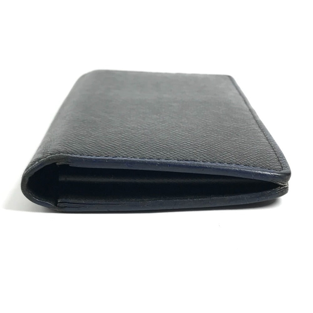 LOUIS VUITTON M30558 Taiga Portefeuilles Brazza Bicolor Long Wallet Long Wallet Taiga Leather Black/blue Used