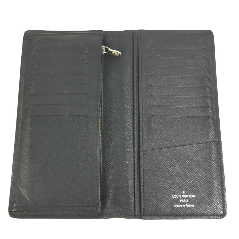 LOUIS VUITTON M30558 Taiga Portefeuilles Brazza Bicolor Long Wallet Long Wallet Taiga Leather Black/blue Used