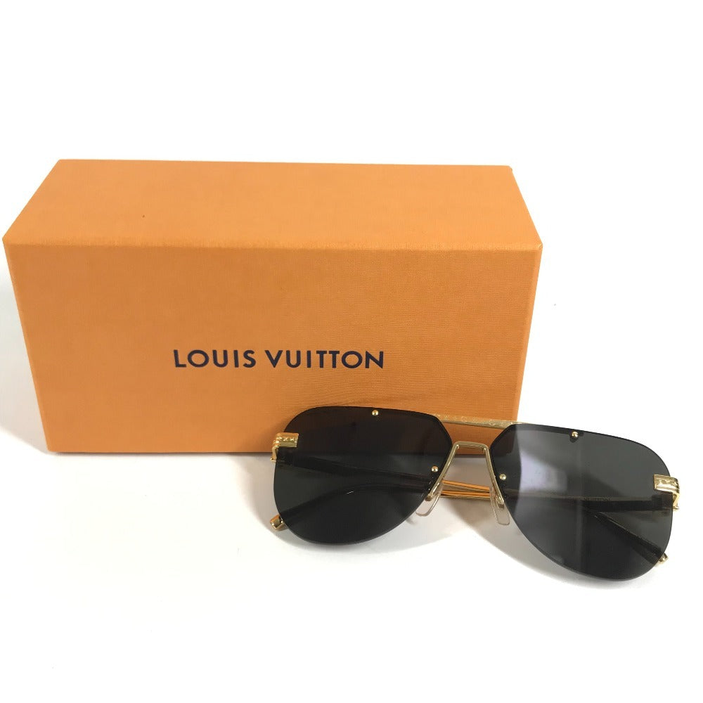 LOUIS VUITTON Z1261E Ash sunglasses glasses glasses eyewear sunglasses Metal Gold Used