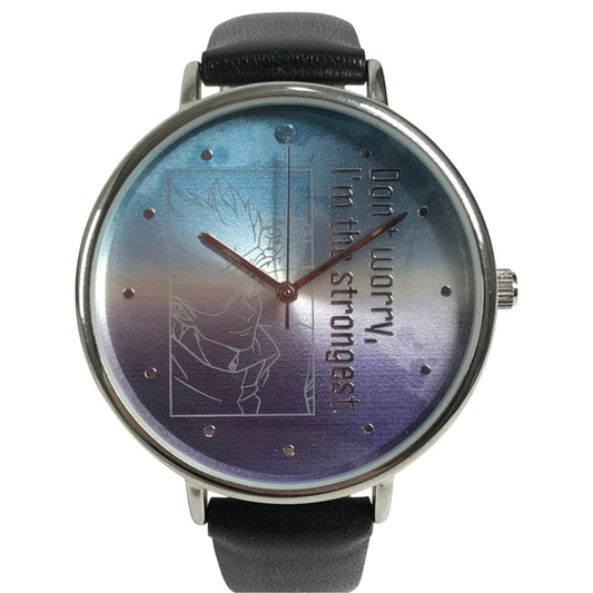 USJ x Jujutsu Kaisen Collaboration: Satoru Gojo logo Watch Universal Studios Japan Wristwatch Leather Silver/Black Used