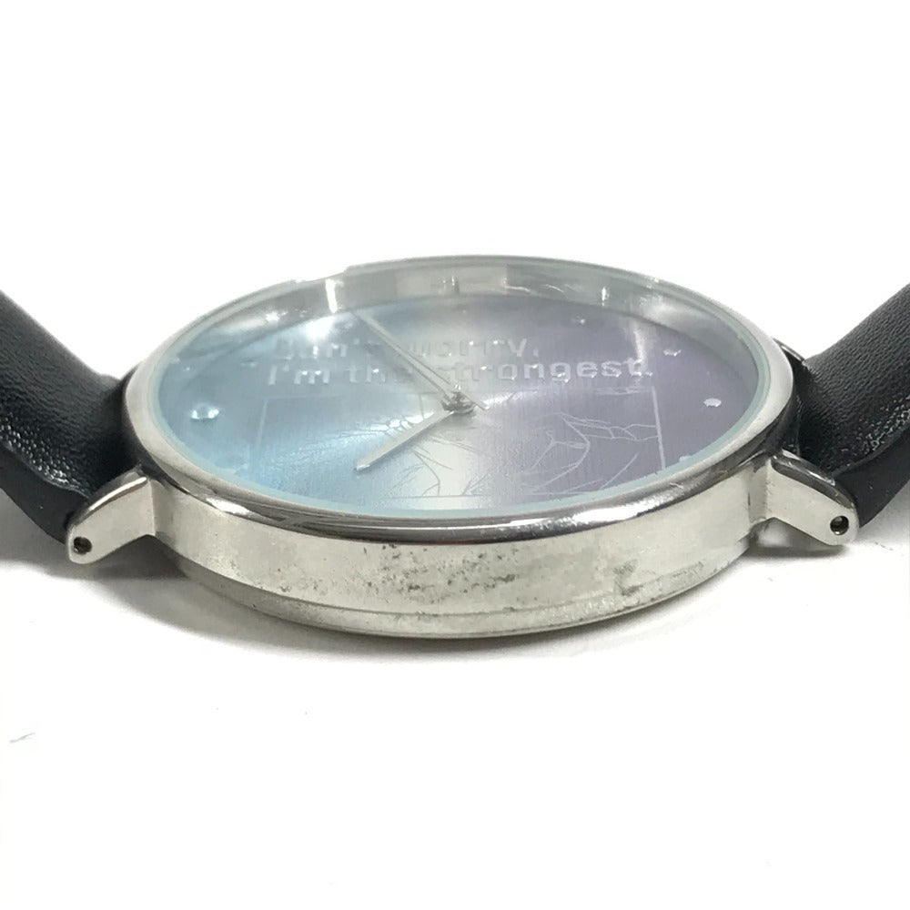 USJ x Jujutsu Kaisen Collaboration: Satoru Gojo logo Watch Universal Studios Japan Wristwatch Leather Silver/Black Used