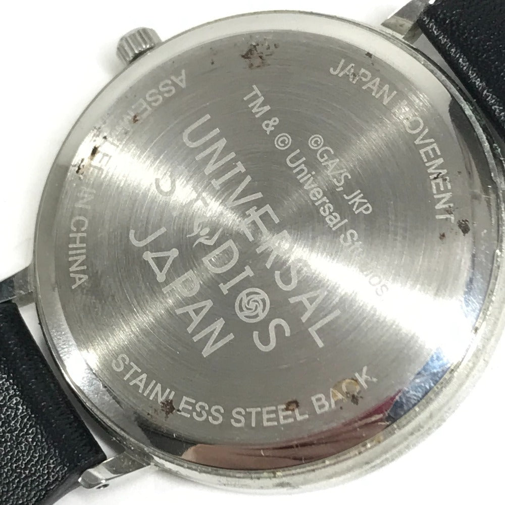USJ x Jujutsu Kaisen Collaboration: Satoru Gojo logo Watch Universal Studios Japan Wristwatch Leather Silver/Black Used
