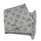 LOUIS VUITTON M74742 charpes logo mania charpes logo mania Fringe Stole / Shawl Scarf wool / silk gray Used