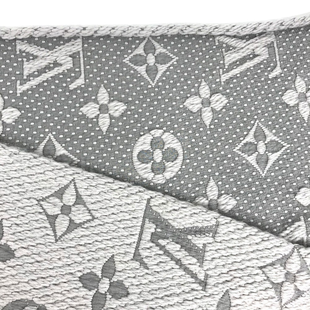LOUIS VUITTON M74742 charpes logo mania charpes logo mania Fringe Stole / Shawl Scarf wool / silk gray Used