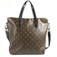 LOUIS VUITTON M40388 MonogramMacassar Kitan Business bag, Handbag, 2-way bag Tote Bag MonogramMacassarCanvas Brown/Black Used
