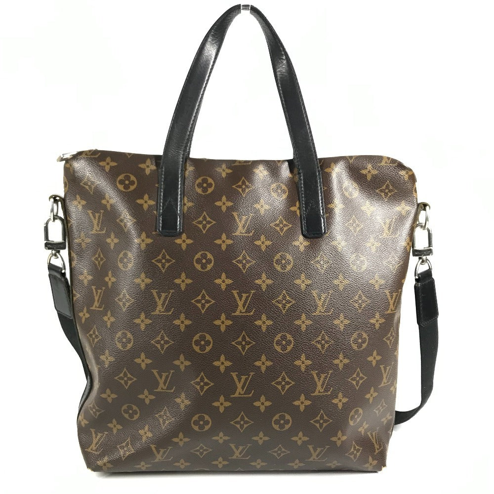 LOUIS VUITTON M40388 MonogramMacassar Kitan Business bag, Handbag, 2-way bag Tote Bag MonogramMacassarCanvas Brown/Black Used