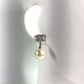 CHANEL 22V CC CC Mark Logo Faux Pearl Jewelry, accessories, rhinestones, faux pearls, earrings, metal. Pierce Metal Silver Used