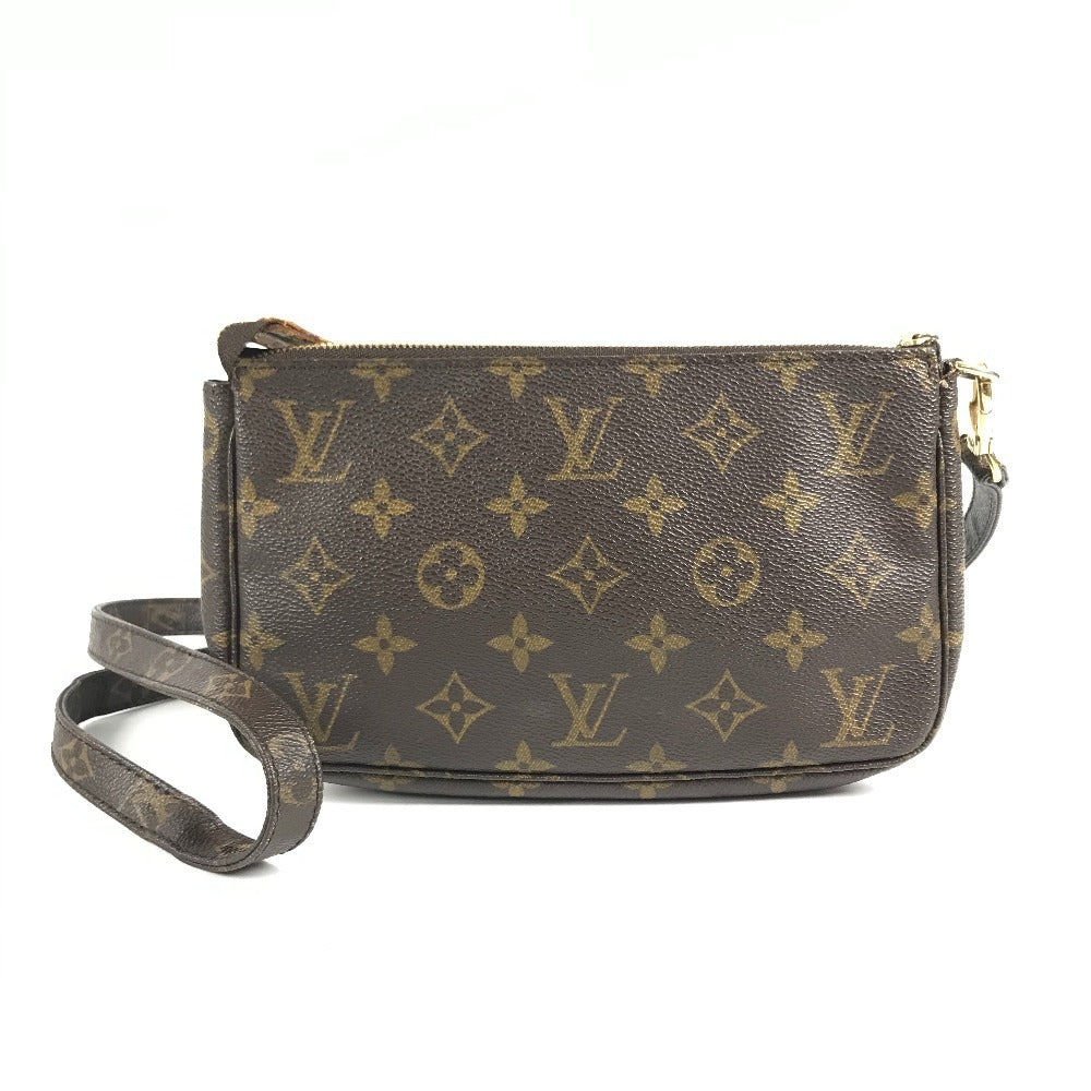LOUIS VUITTON M40712 Monogram PochetteAccessoires Separate long strap Handbag Crossbody Shoulder Bag MonogramCanvas Brown Used