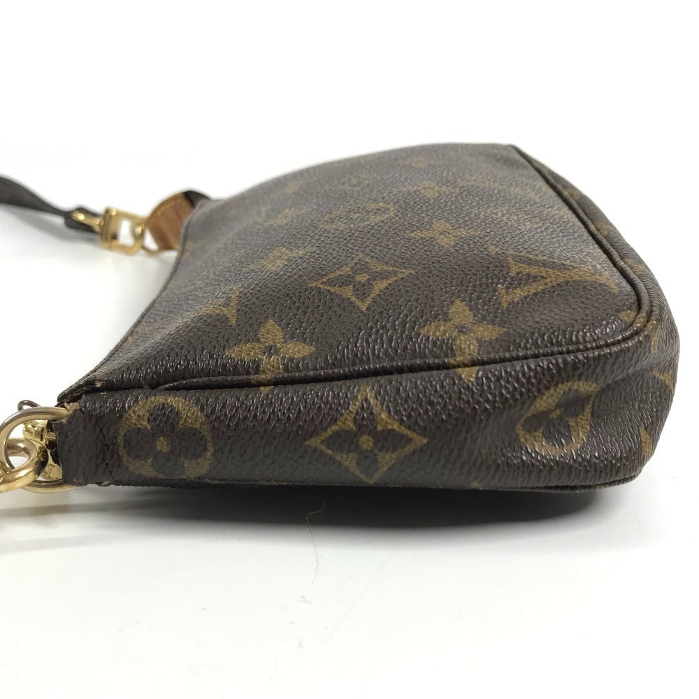 LOUIS VUITTON M40712 Monogram PochetteAccessoires Separate long strap Handbag Crossbody Shoulder Bag MonogramCanvas Brown Used