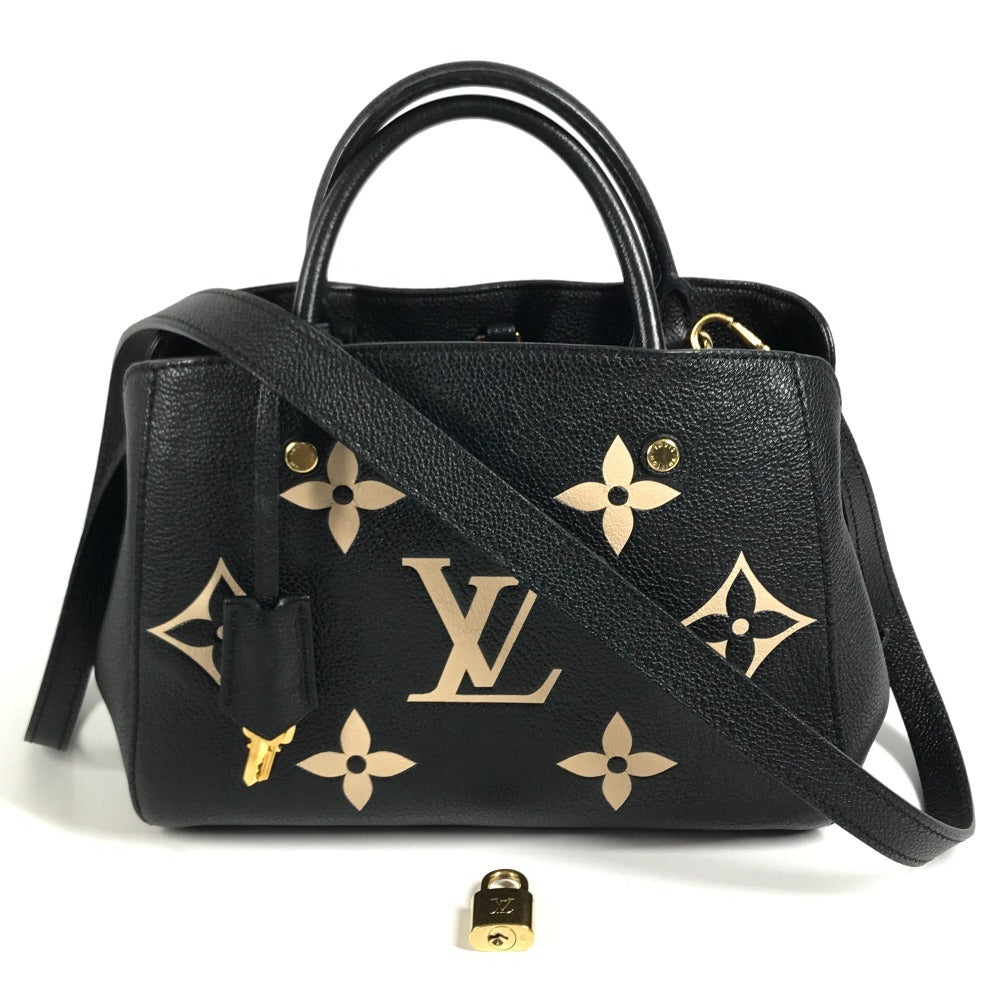 LOUIS VUITTON M45778 MonogramEmpreinte Montaigne BB MontaigneBB 2WAY Bag, Shoulder Bag, Crossbody Shoulder Bag Hand Bag MonogramEmpreinteLeather Noir Black Used