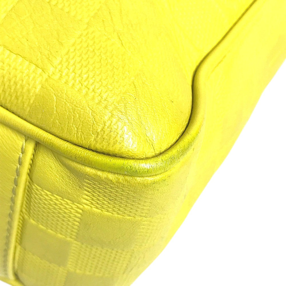 LOUIS VUITTON N41393 Damier Infini Tadao PM Bag Tote Bag Handbag Shoulder Bag Damier InfiniLeather Vere Seed yellow Used