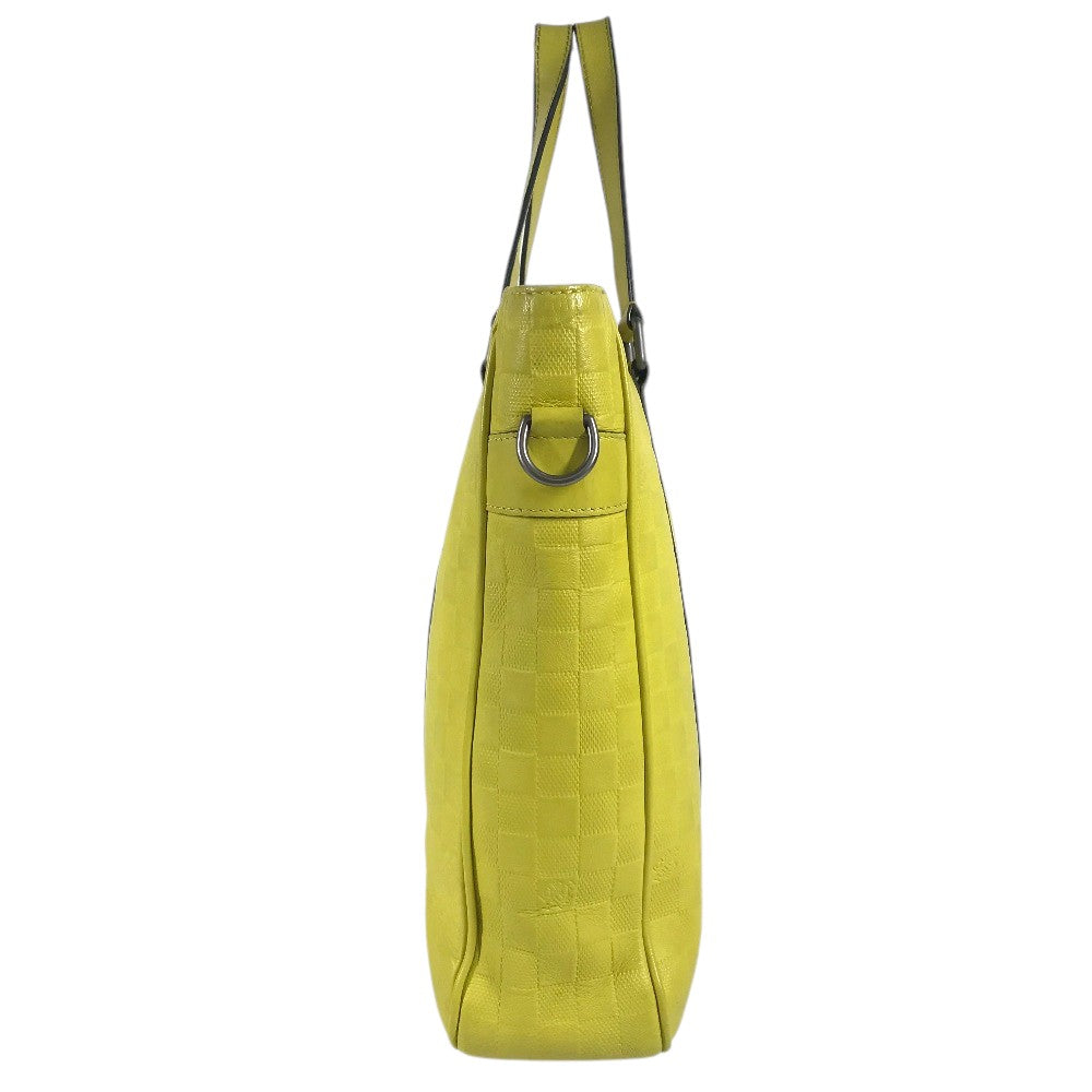LOUIS VUITTON N41393 Damier Infini Tadao PM Bag Tote Bag Handbag Shoulder Bag Damier InfiniLeather Vere Seed yellow Used