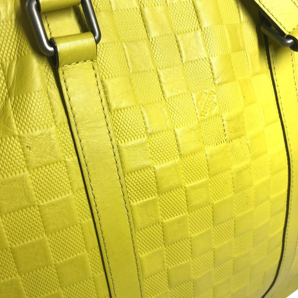 LOUIS VUITTON N41393 Damier Infini Tadao PM Bag Tote Bag Handbag Shoulder Bag Damier InfiniLeather Vere Seed yellow Used