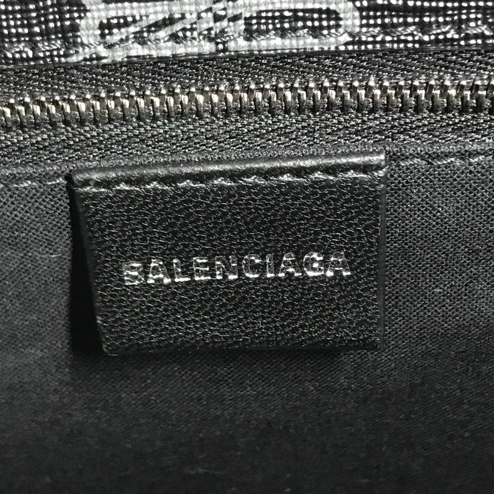 BALENCIAGA 702699 Monogram BB MONOGRAM SIGNATURE SHOPP EW S Signature Small Shopper Bag Bag Tote Bag Hand Bag Leather Black Used
