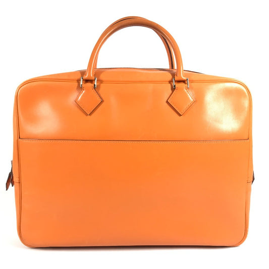 HERMES Plum Dog 38 Plum Dog 38 Bag, Tote Bag, Handbag, Document Bag Business bag Leather Orange Used