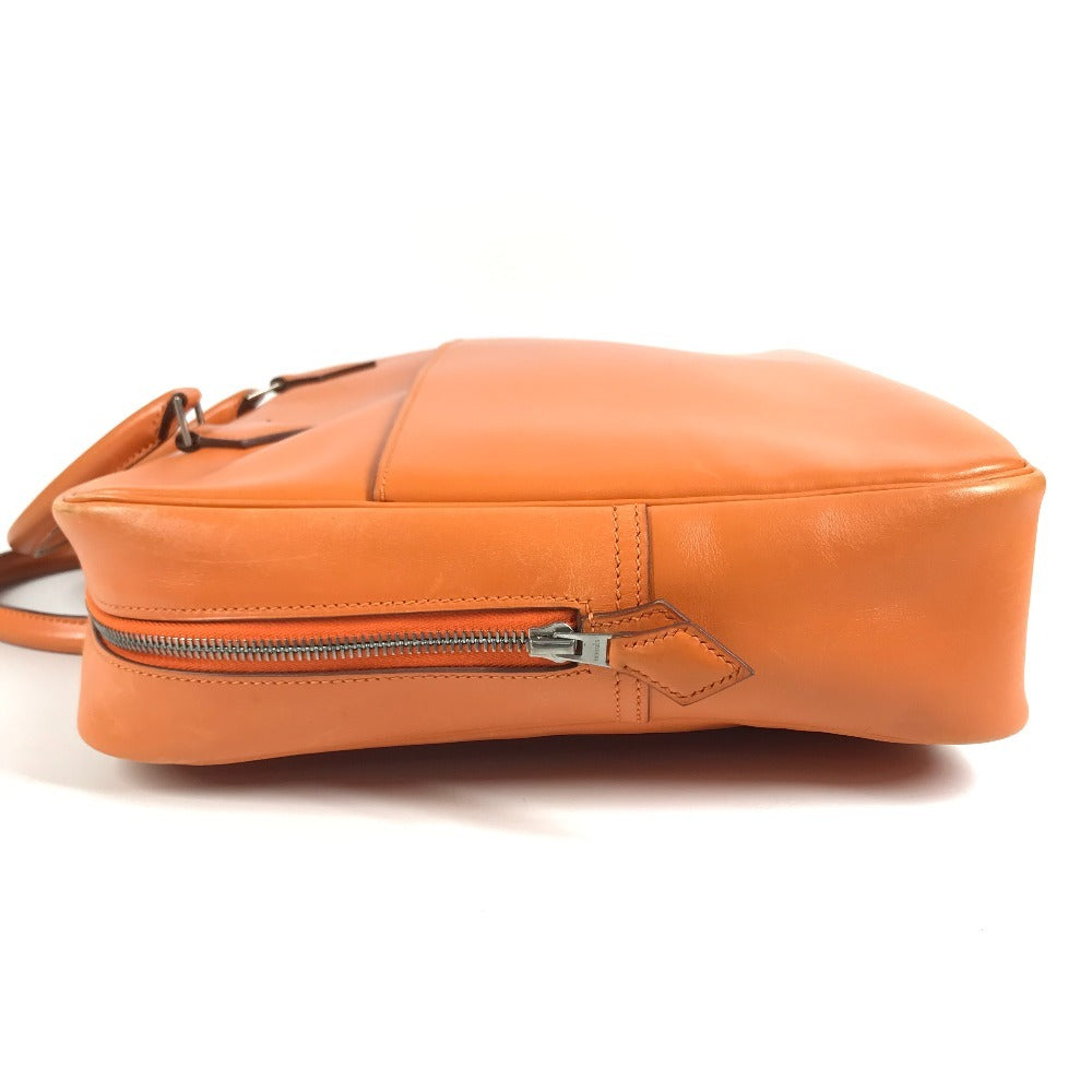 HERMES Plum Dog 38 Plum Dog 38 Bag, Tote Bag, Handbag, Document Bag Business bag Leather Orange Used