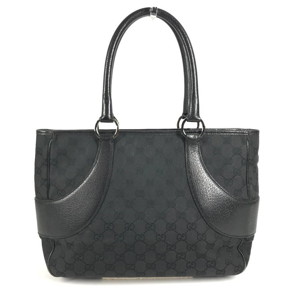 GUCCI 113011 GG logo Bag Tote Bag shawl Shoulder Bag GGCanvas/Leather Black Used