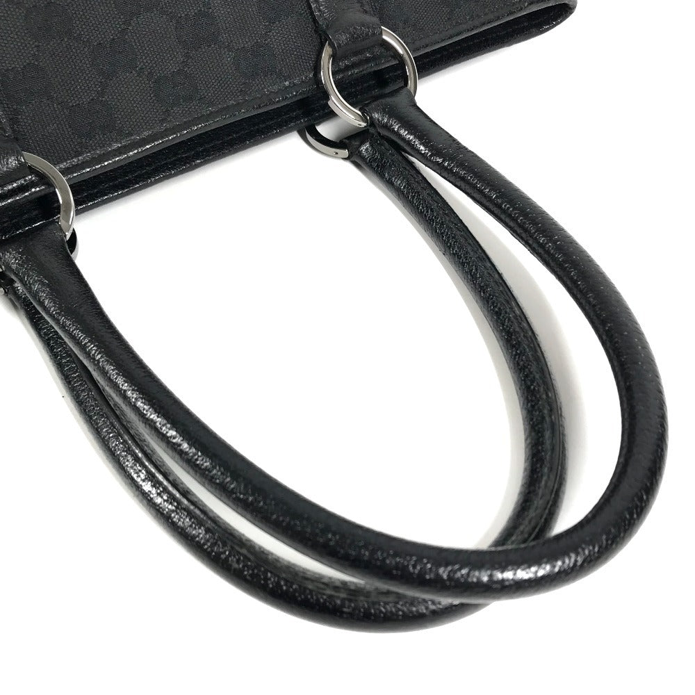 GUCCI 113011 GG logo Bag Tote Bag shawl Shoulder Bag GGCanvas/Leather Black Used