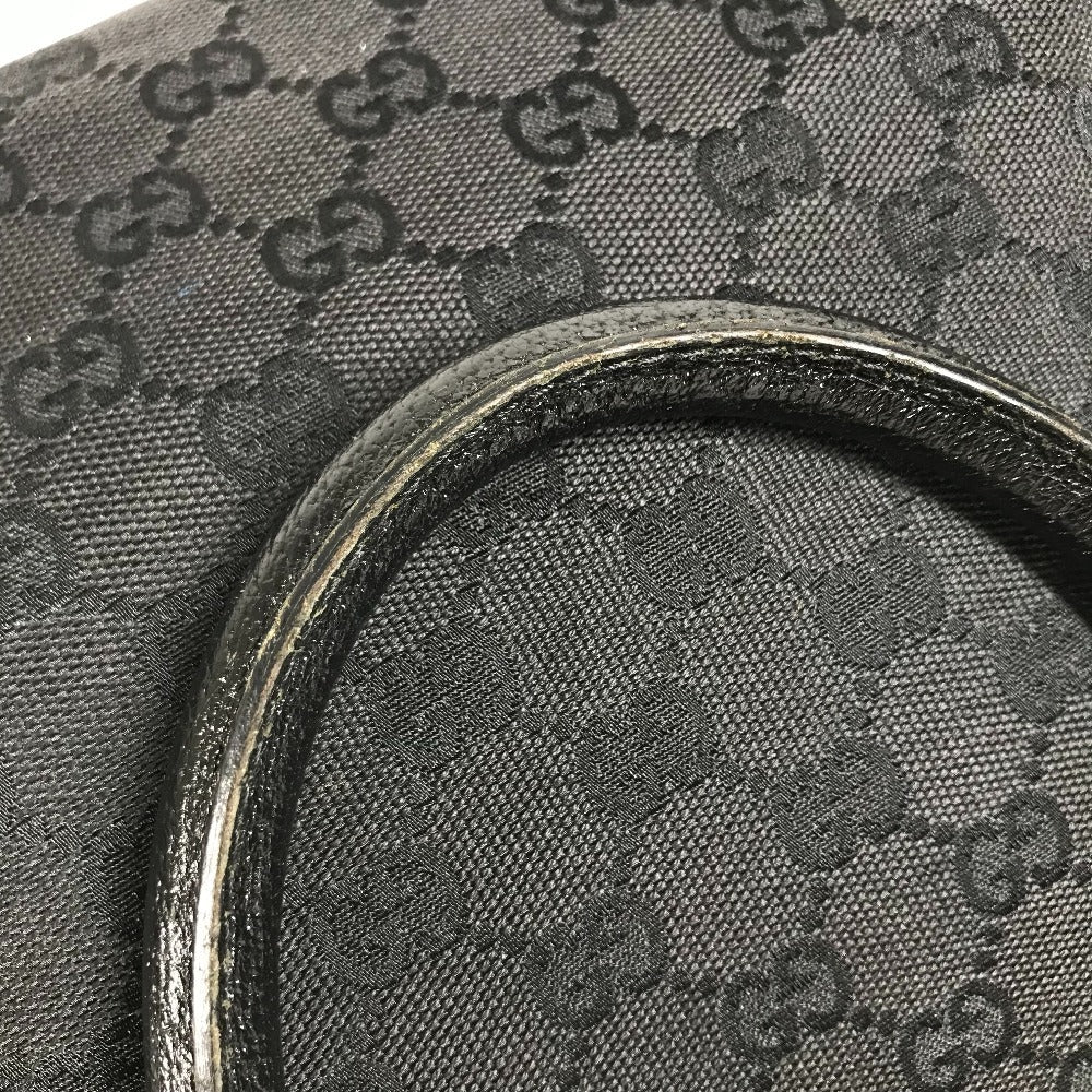 GUCCI 113011 GG logo Bag Tote Bag shawl Shoulder Bag GGCanvas/Leather Black Used