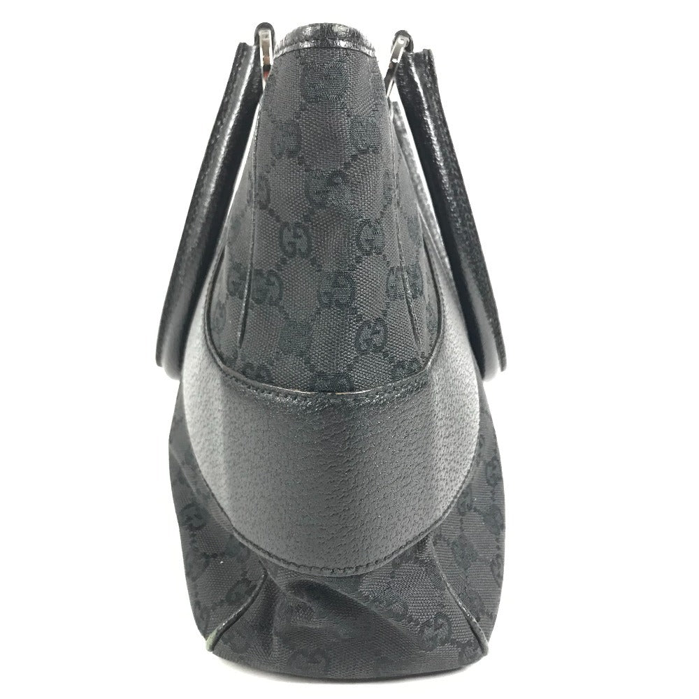 GUCCI 113011 GG logo Bag Tote Bag shawl Shoulder Bag GGCanvas/Leather Black Used