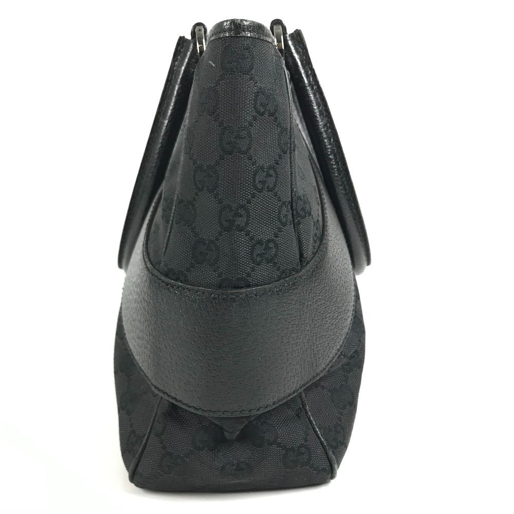 GUCCI 113011 GG logo Bag Tote Bag shawl Shoulder Bag GGCanvas/Leather Black Used