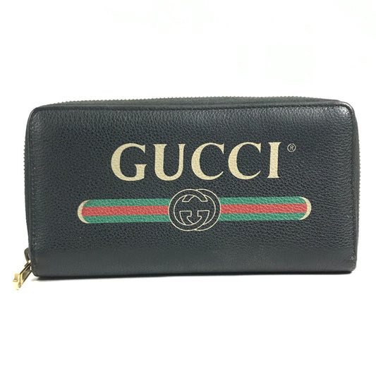 GUCCI 644407 GG Marmont logo Compact wallet Trifold wallet Leather Black Used