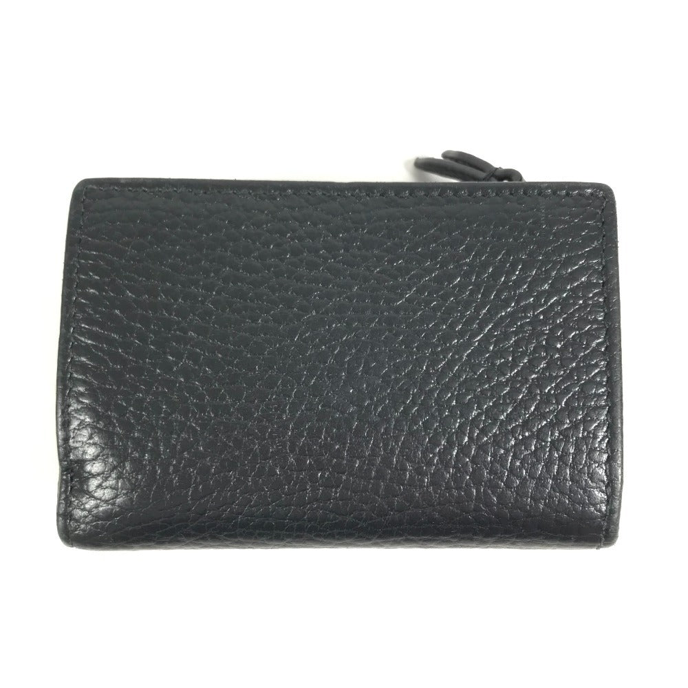 GUCCI 644407 GG Marmont logo Compact wallet Trifold wallet Leather Black Used