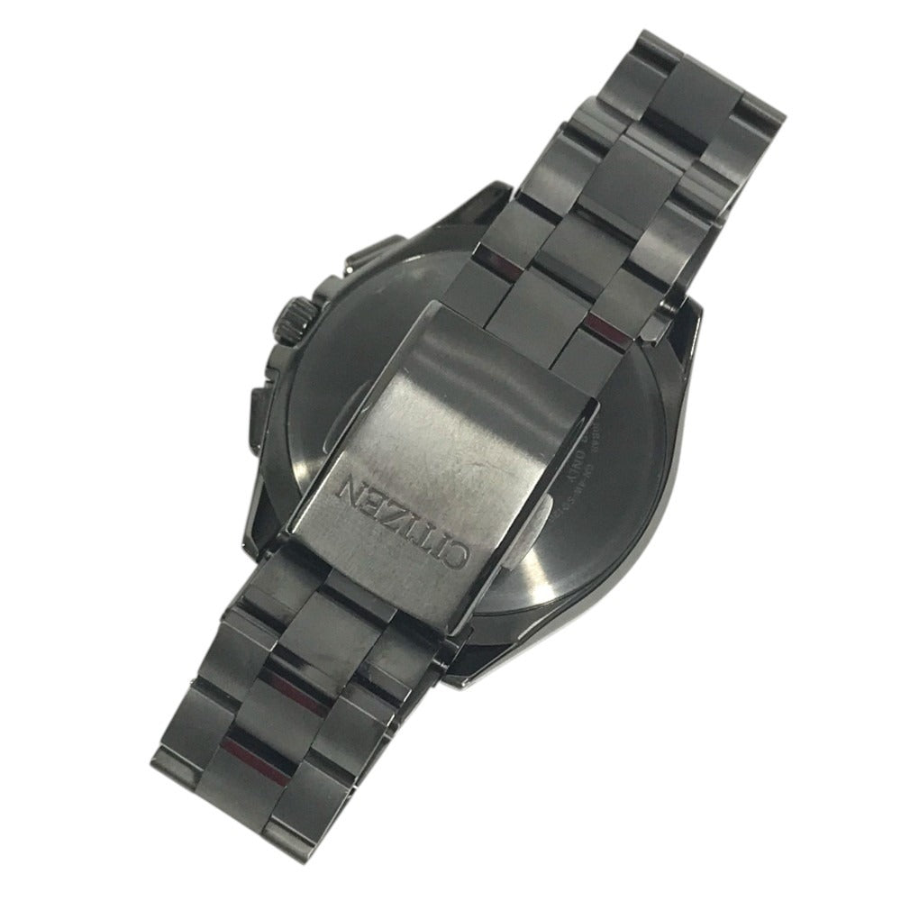 CITIZEN H804-T019731 Eco Drive Attesa Solar Men's Watch Wristwatch titanium Black Used