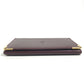CARTIER Must de Line logo Bi-fold business card holder pass case Card Case Leather wine-red Used