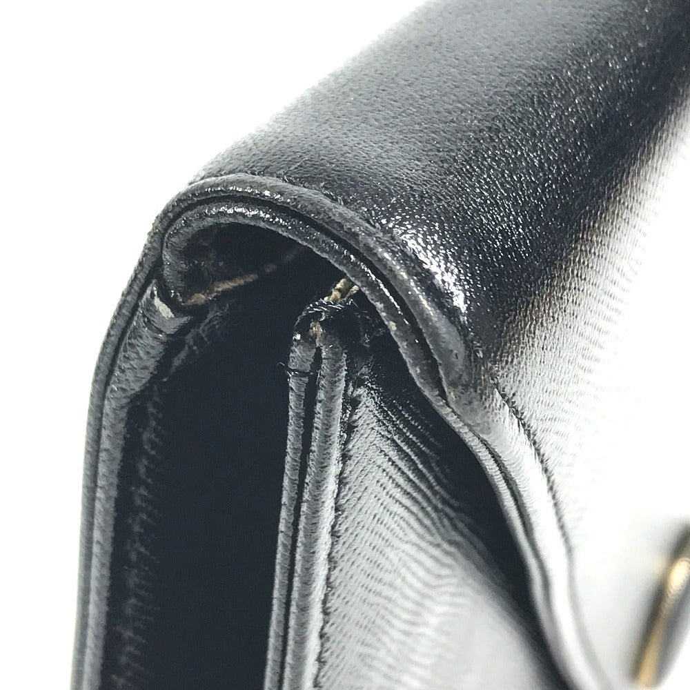 YVES SAINT LAURENT 不明 vintage Bag Pouch Clutch Bag Cluch Bag Leather Black Used
