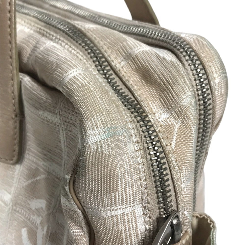 CHANEL New travel line CC CC Mark logo Bag Tote Bag Hand Bag Nylon / Leather Beige Used
