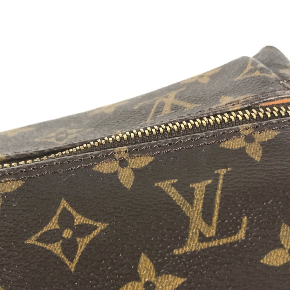 LOUIS VUITTON M47636 Monogram Trousse Pat Presion Bag, Pouch, Clutch Bag, Makeup Pouch, Cosmetics Cluch Bag MonogramCanvas Brown Used