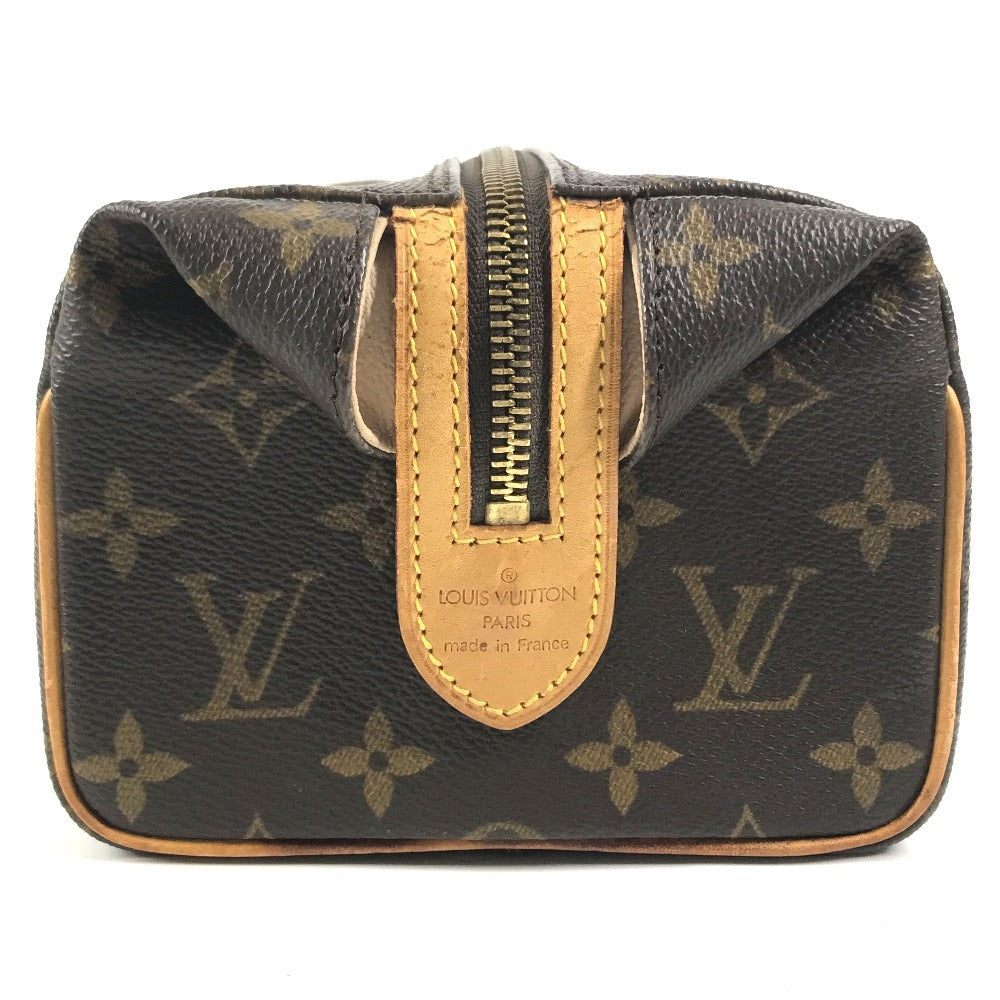 LOUIS VUITTON M47636 Monogram Trousse Pat Presion Bag, Pouch, Clutch Bag, Makeup Pouch, Cosmetics Cluch Bag MonogramCanvas Brown Used