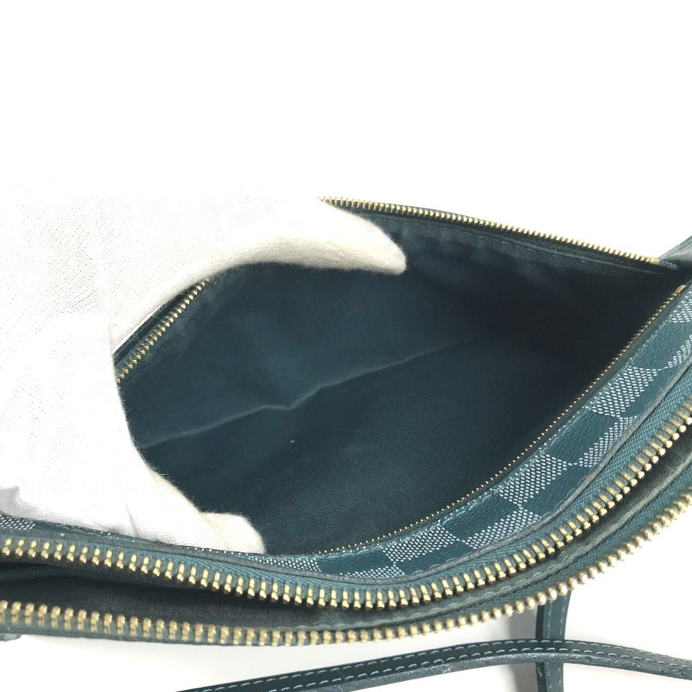 LOUIS VUITTON N41310 Damier color module Bag Crossbody Pochette Shoulder Bag Damier Canvas Cian Green Used