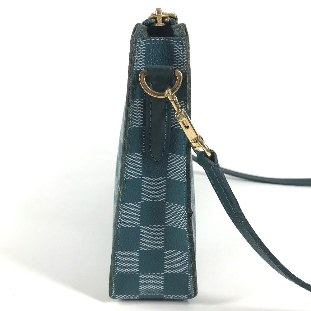 LOUIS VUITTON N41310 Damier color module Bag Crossbody Pochette Shoulder Bag Damier Canvas Cian Green Used