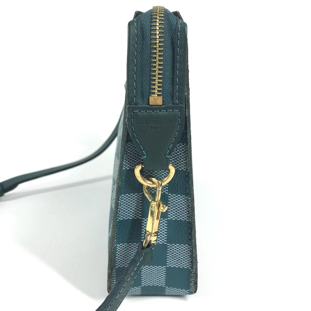 LOUIS VUITTON N41310 Damier color module Bag Crossbody Pochette Shoulder Bag Damier Canvas Cian Green Used