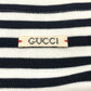 GUCCI 461177 Men's Cotton Sweatshirt with Striped Octopus Motif, White and Black