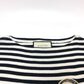 GUCCI 461177 Men's Cotton Sweatshirt with Striped Octopus Motif, White and Black