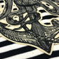 GUCCI 461177 Men's Cotton Sweatshirt with Striped Octopus Motif, White and Black
