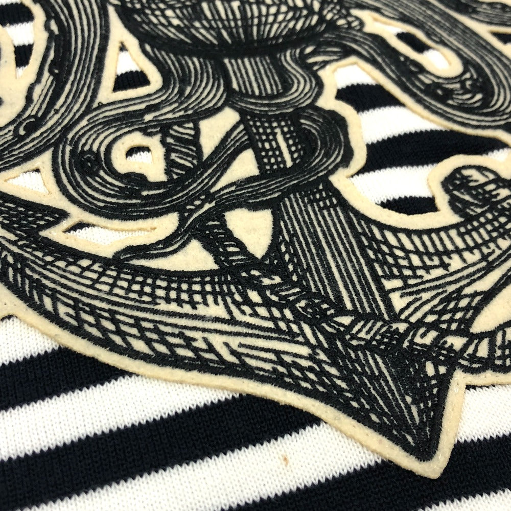 GUCCI 461177 Men's Cotton Sweatshirt with Striped Octopus Motif, White and Black