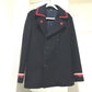 GUCCI 451131 Two-tone Sylvie Web Ribbon Felt Jacket/Peacoat, Men's, Navy