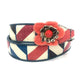 FENDI 8AV077 Flower Stud Strap You Bag, Multicolor Leather Shoulder Strap for Women, White with Multicolor and Silver Hardware