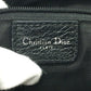 Christian Dior Floral Embroidered Trotter Shoulder Tote Bag in Canvas/Leather, Black