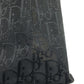 Christian Dior Floral Embroidered Trotter Shoulder Tote Bag in Canvas/Leather, Black
