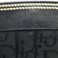 Christian Dior Floral Embroidered Trotter Shoulder Tote Bag in Canvas/Leather, Black